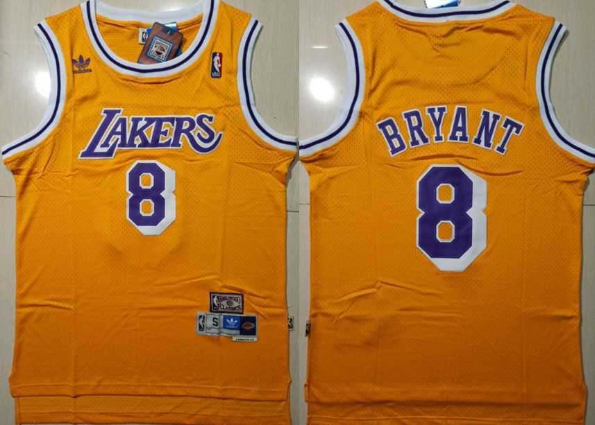 Lakers 8 Kobe Bryant Yellow Hardwood Classics Swingman Jersey,We sell and wholesale Lakers 8 Kobe Bryant Yellow Hardwood Classics Swingman Jersey on line form chian!